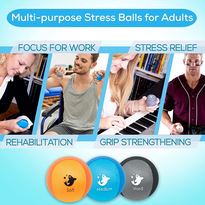 Serenilite Hand Therapy Exercise Stress Ball Bundle - Image 2