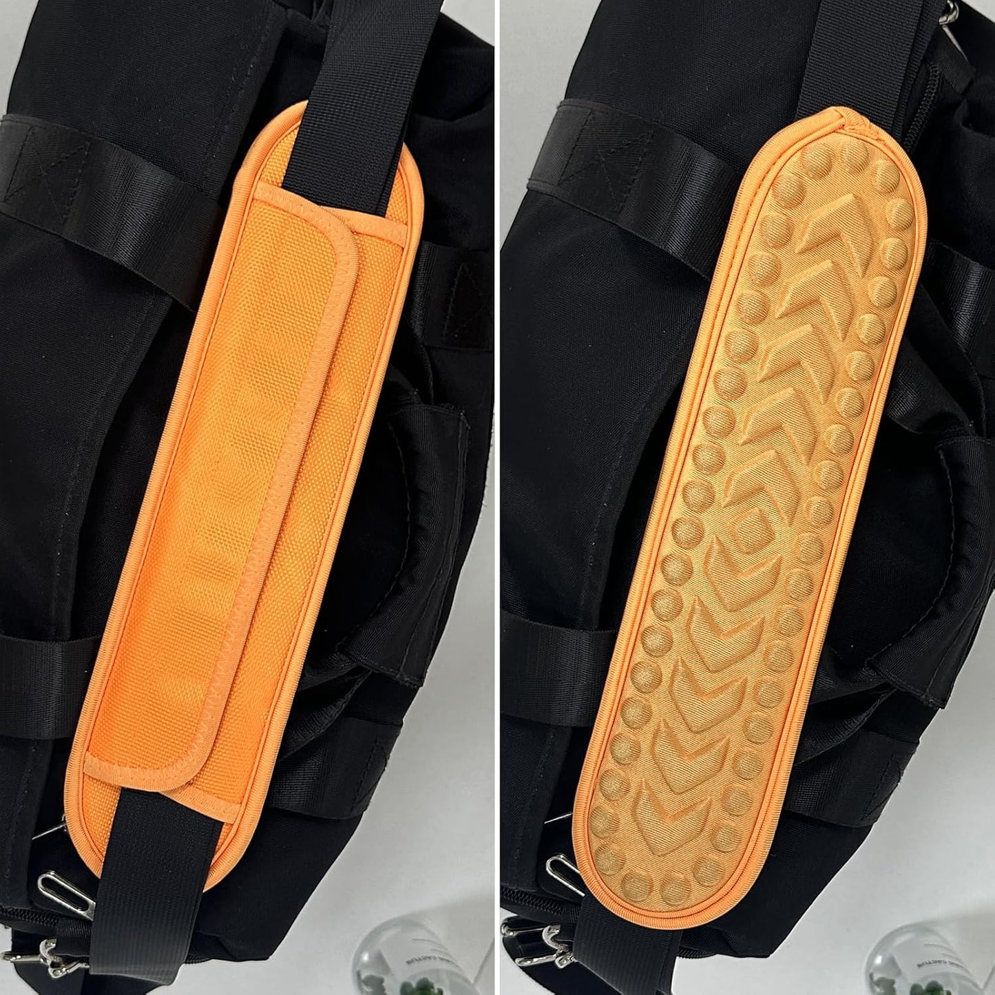 2 Pack Breathable Universal Shoulder Pad,Detachable Shoulder Strap Pad Pads Help Relieve Shoulder Pain(3D Air Cushion-Orange)