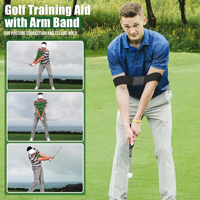 Retractable Golf Swing Training Aid, Golf Grip Trainer - Image 3