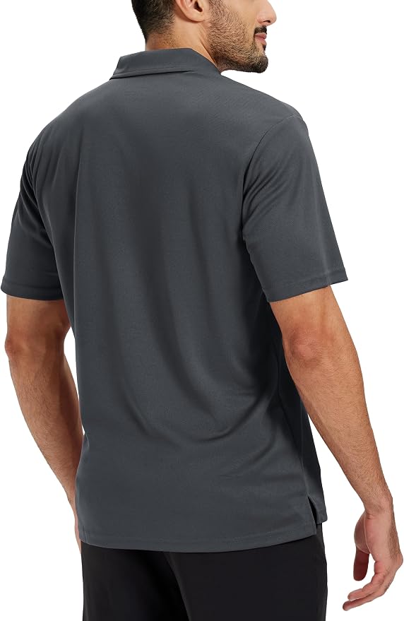 TACVASEN Mens Polo Shirts Short Sleeve Dry Fit Performance Breathable Golf Shirt - Image 2