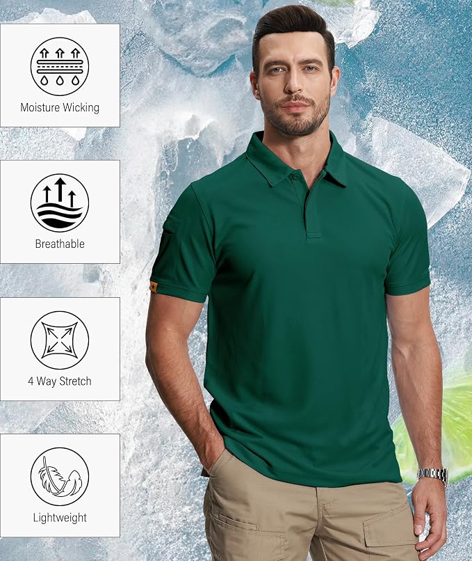 ZITY 5 Pack Mens Polo Shirt Short Sleeve Sports Golf Tennis T-Shirt - Image 5