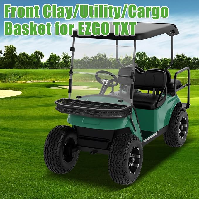 10L0L Golf Cart Front Clay Utility Cargo Basket - Image 5