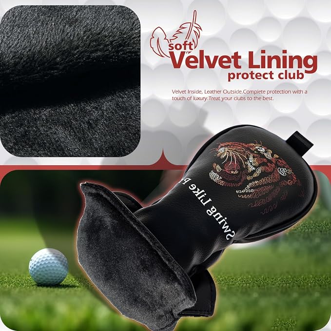Golf Club Cover for Driver Fairway Wood Hybrid Mallet Putter Cover, Wootfairy - Image 5