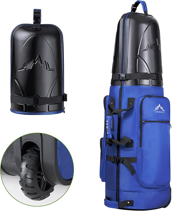 Golf Travel Bag with Hard Case Top, 1680D Heavy Duty Oxford Golf Club Travel by unihimal