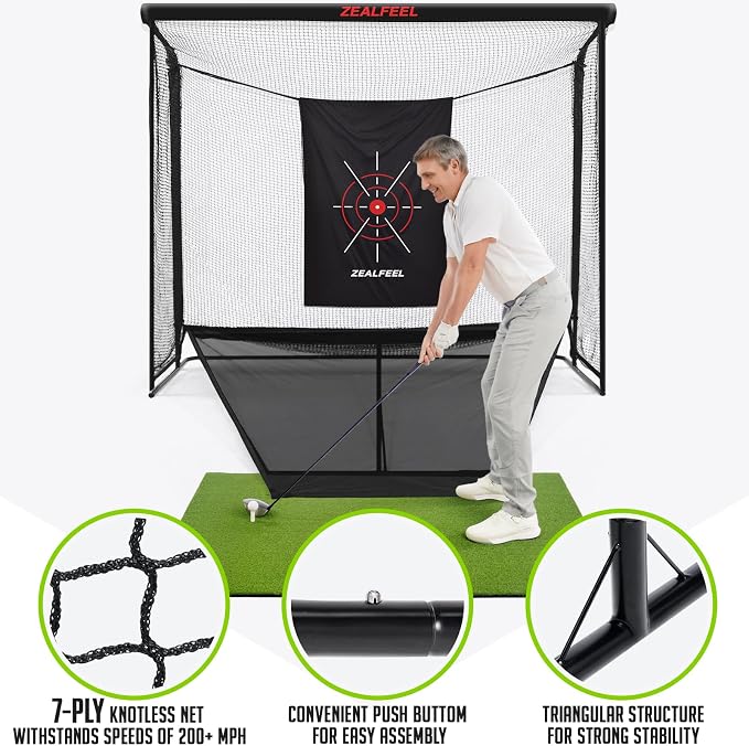 Golf Net, 10x7ft/8x8ft Golf Enclosure Net - Image 4