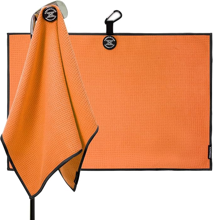 Magnetic Golf Towel with Clip and Cleaning Pocket -Ideal by Frevontica