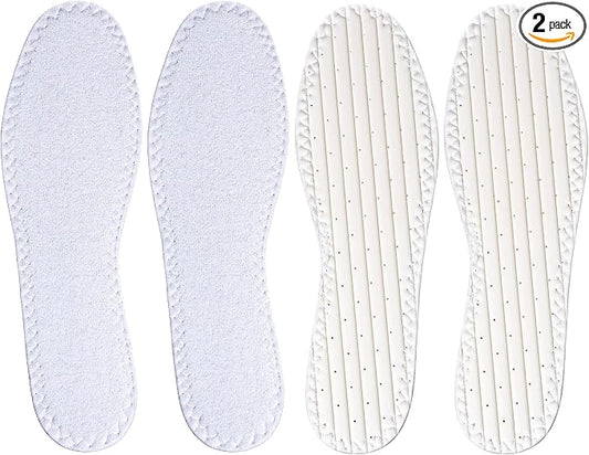 Happystep Cotton Terry Cloth Insoles, Barefoot Shoe Inserts, Sweat Absorption by Happystep