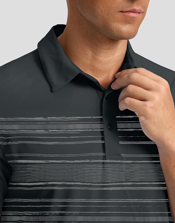 Men's Golf Shirts Dry Fit Moisture Wicking Performance Short Sleeve Collared - Image 4