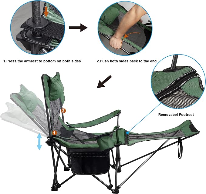 LEADALLWAY Camping Folding Chair - Image 4