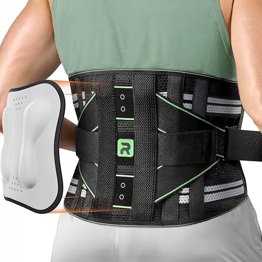 Back Brace for Lower Back, 8X Powerful Lumbar Support by RAKIIE