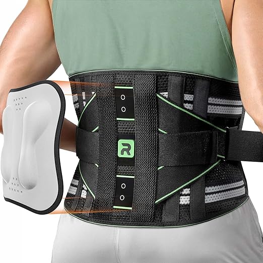 Back Brace for Lower Back, 8X Powerful Lumbar Support by RAKIIE