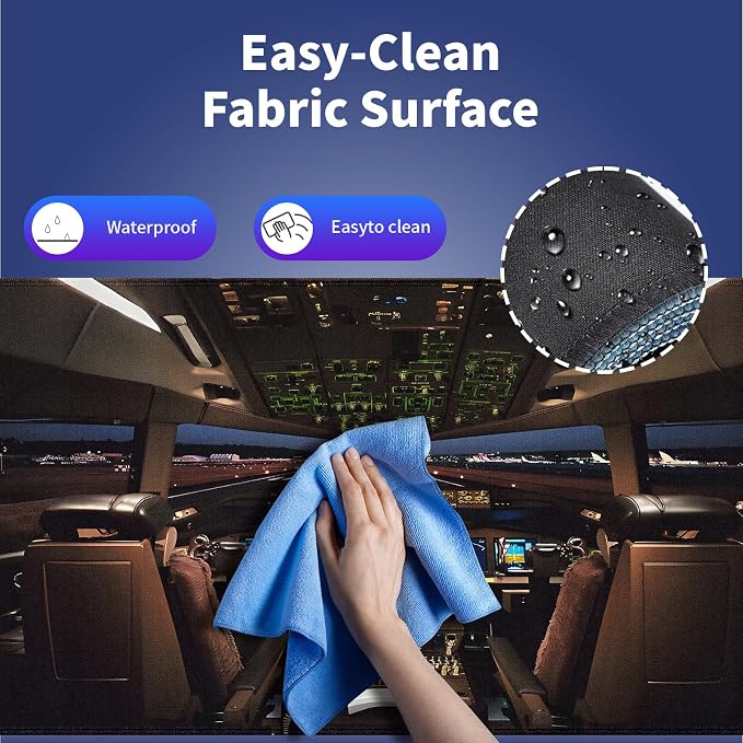 Wknoon. Extra Large Gaming & Office Mouse Pad – Boeing 777 Airplane Cockpit - Image 5