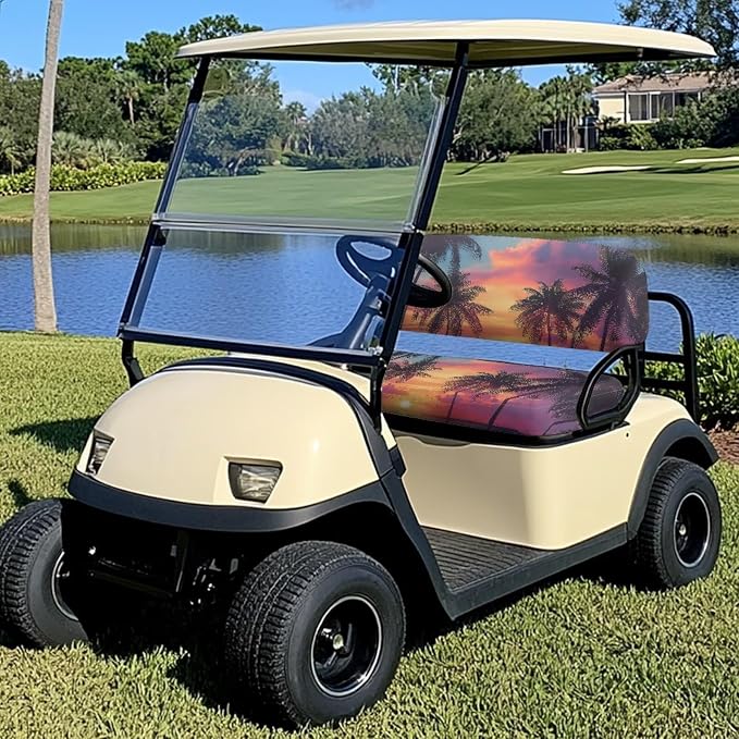 Fashion Print Golf Cart Seat Covers 2 Passenger Golf Cart Backrest Cover Golf - Image 2