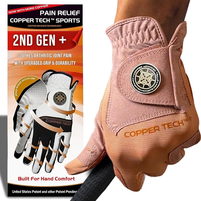 Copper Tech Golf Gloves Men Right Handed Golfer or Left Handed Golfer | Copper by CopperTechSports