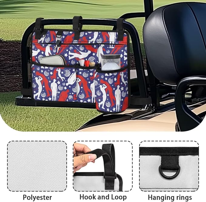 Fashion Golf Cart Rear Seat Organizer Lightweight Storage Bag Accessories - Image 6