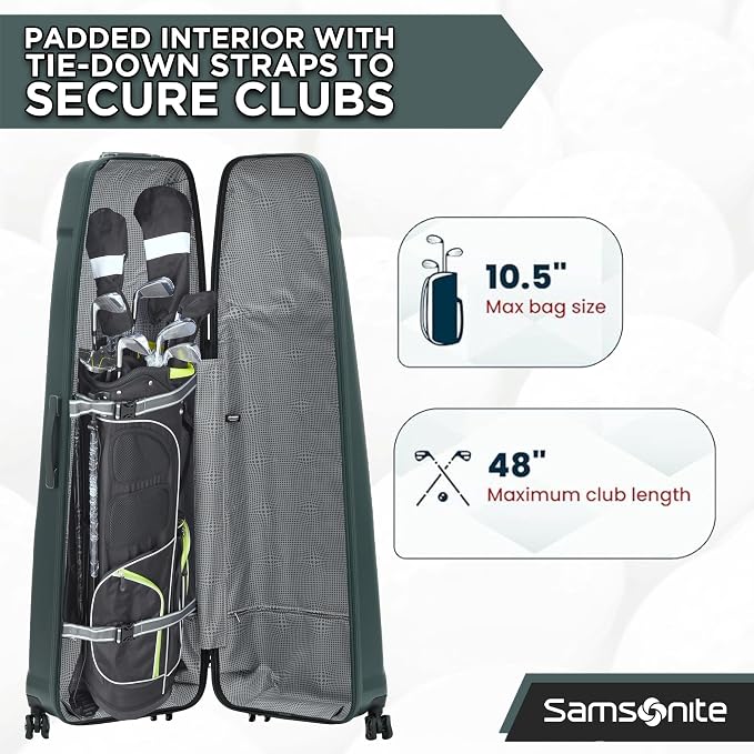 Samsonite Tour Pro Golf Hard Case Golf Travel Bag, Lightweight & Durable ABS - Image 2