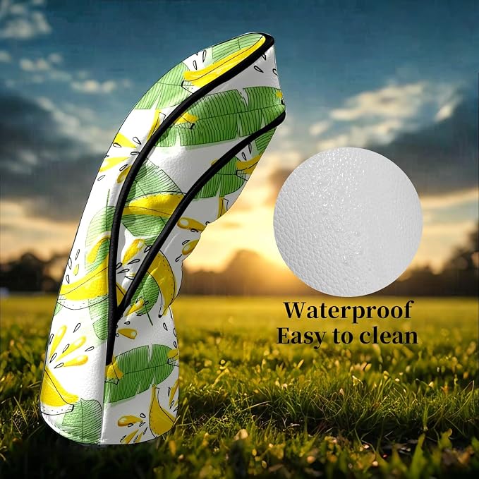 Premium Leather Golf Club Headcovers, Mango Pattern Fits Driver Hybrid Fairway - Image 9