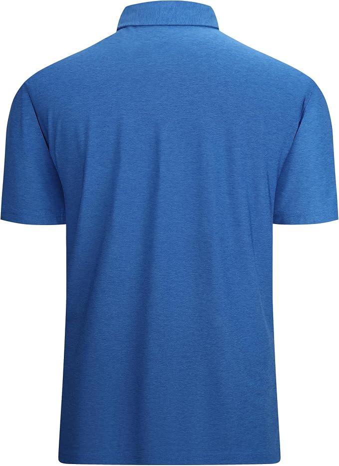 Alex Vando Mens Golf Shirt Moisture Wicking Quick-Dry Short Sleeve Casual Polo - Image 2
