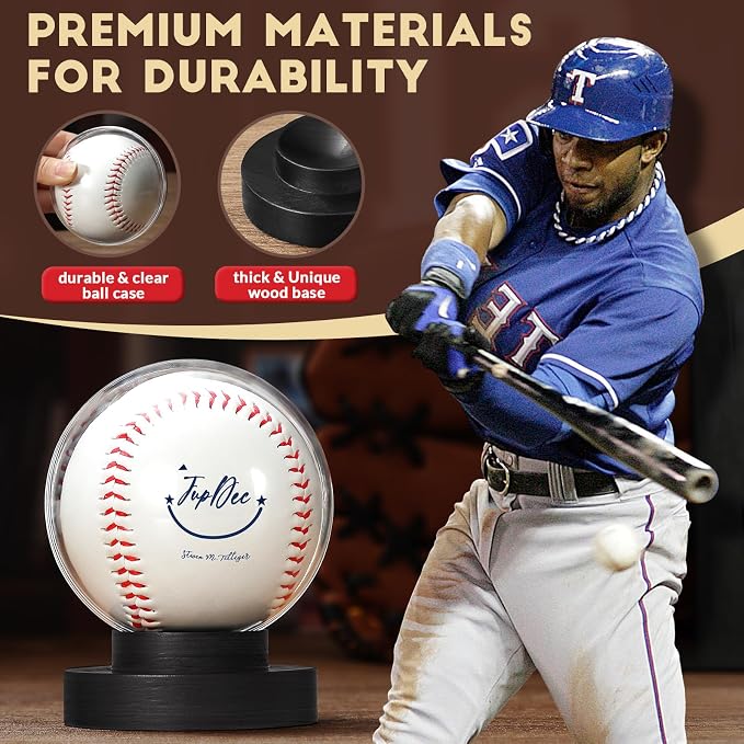 Baseball Display case Round Black - Image 3