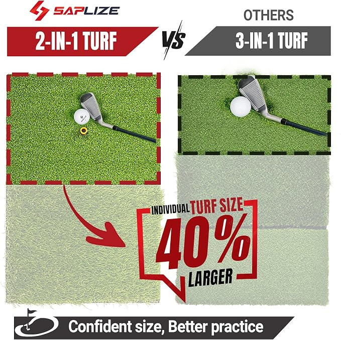 SAPLIZE Foldable Heavy-Duty Golf Hitting Mat - Image 4
