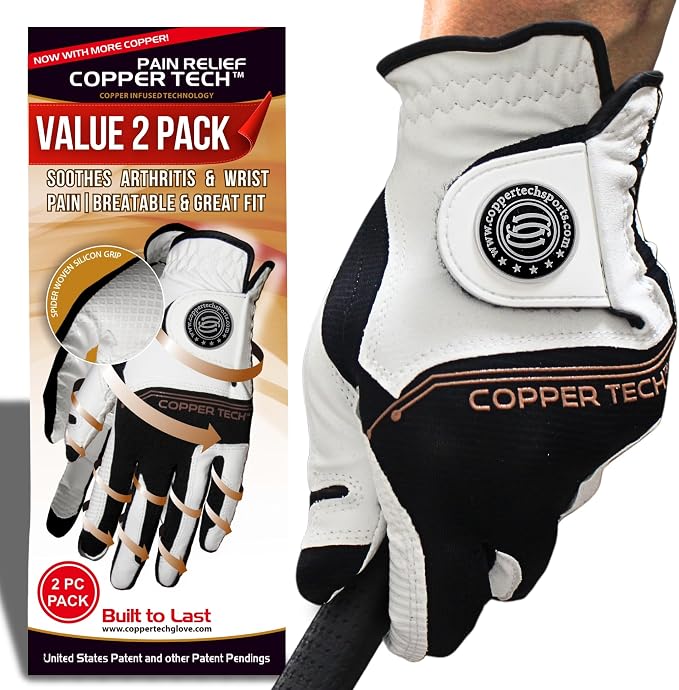 Copper Tech Golf Gloves Men Right Handed Golfer Or Left Handed Golfer | Copper by CopperTechSports