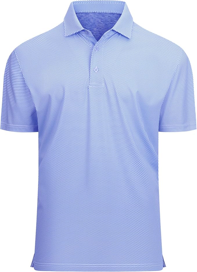 Alex Vando Mens Golf Shirt Moisture Wicking Classic Print Golf Shirts by AlexVando