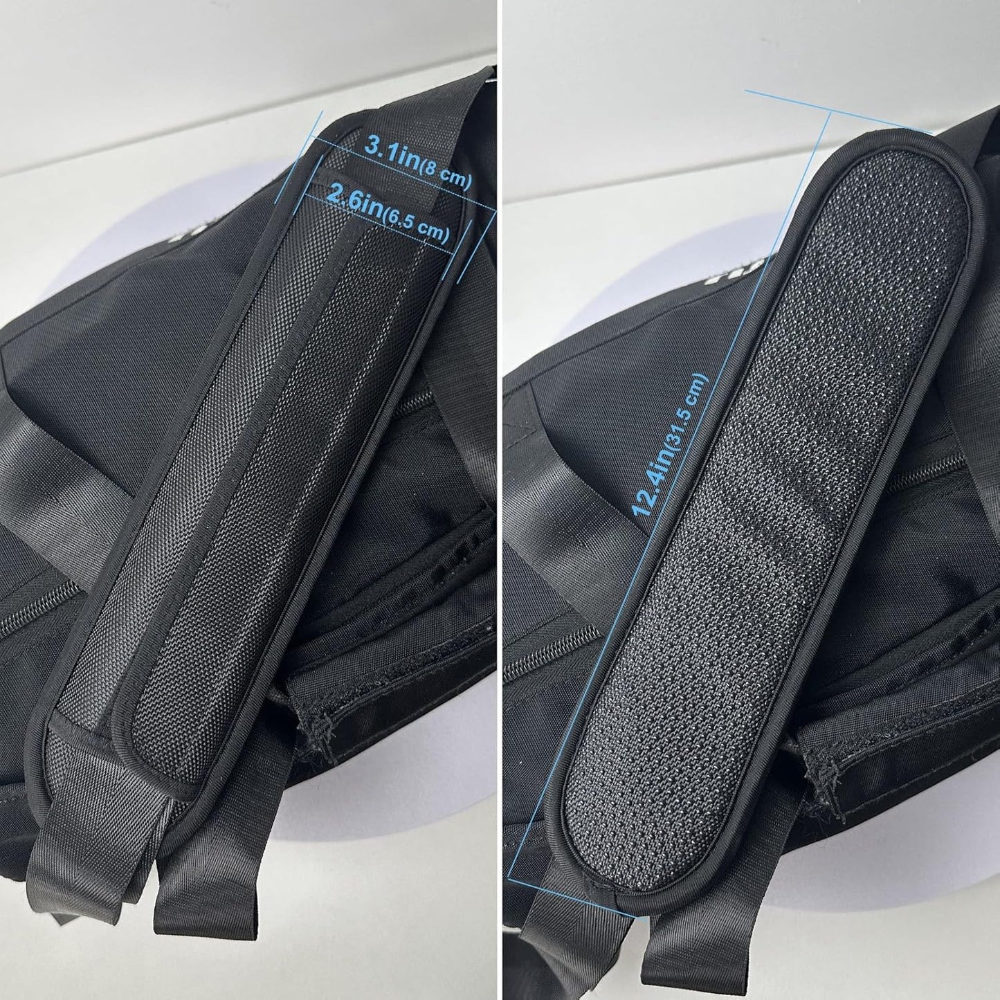 2 Pack Breathable Universal Strap Pads, Silica Gel Guitar Strap Pads, Help Relieve Shoulder Pain (Anti-Slip Texture)