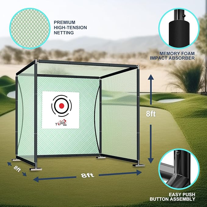 YUNIC Golf Driving Cage with Metal Frame - Image 5