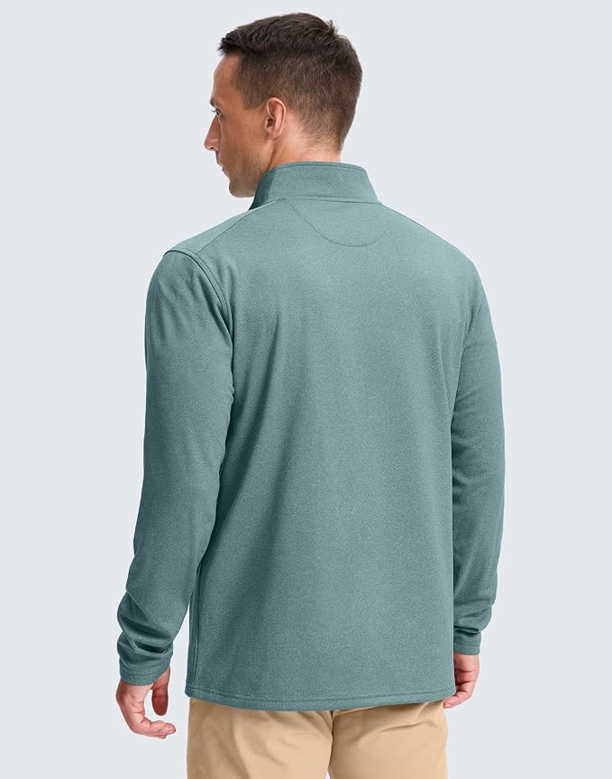 Obla Golf Quarter Zip Pullover Men Fleece Mock Neck Sweatshirt Winter Warm 1/4 - Image 3