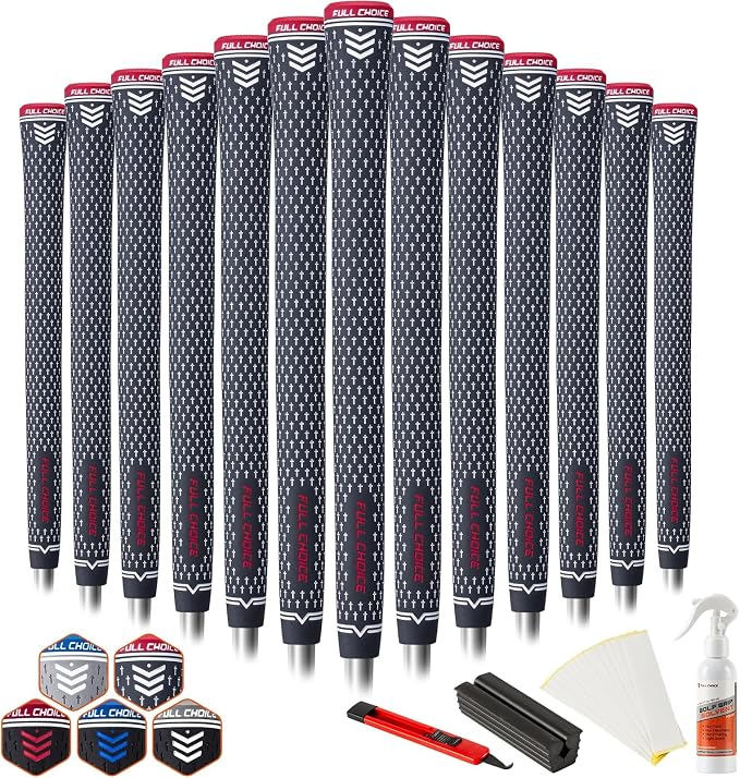 Rubber Golf Grips 13 Pack, Concise Fashion Design, Choose from 13 Grips Set or by FULLCHOICE