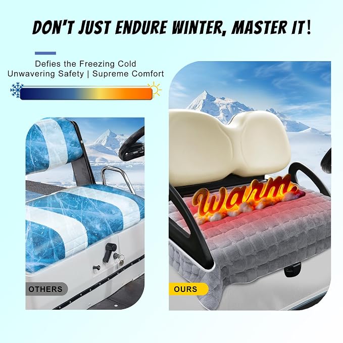YOKYHOM Golf Cart Seat Covers, Supreme Comfort Golf Cart Seat Towel Blanket - Image 4