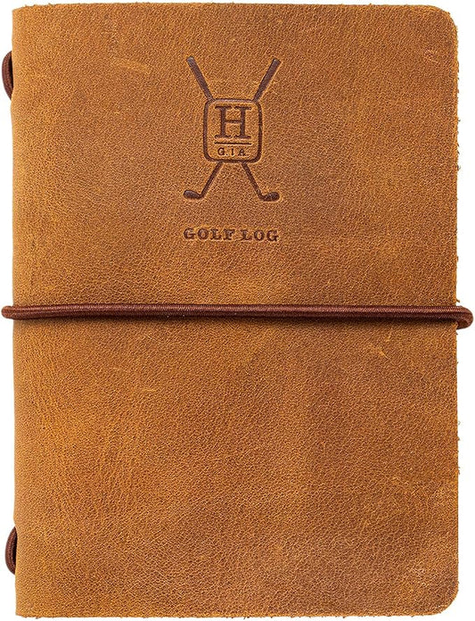 Handy Picks Leather Golf Log Book, Handmade n Refillable, Golf Log n Yardage by HandyPicksGolf