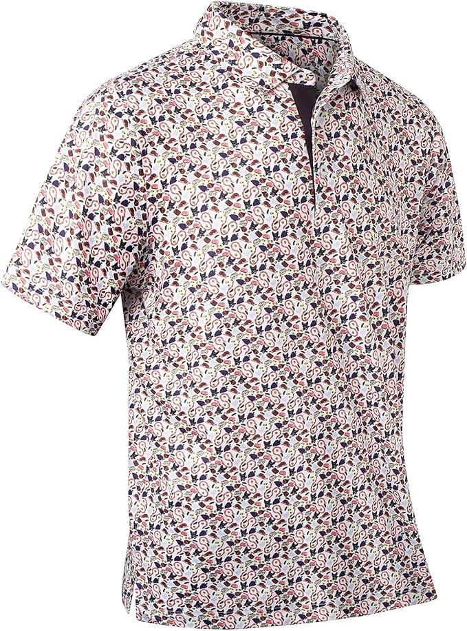 Mens Golf Shirts Quick Dry Moisture Wicking Casual Short Sleeve Performance by GYART