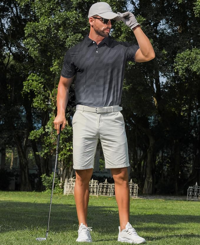 zeetoo Men's Polo Shirts Hawaiian Golf Polos Shirts Short Sleeve Performance - Image 4