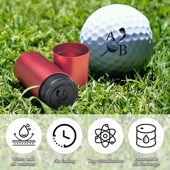 Custom Golf Ball Stamp Marker Personalized Quick-Dry Monogram Golf Ball Stamp - Image 6