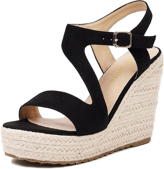 Women's Wedge Sandals, Espadrille Platform Summer Sandals, Wedge Ankle Strap by Sopends