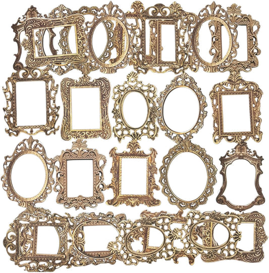 30Pcs Vintage Scrapbook Paper Photo Frame for Scrapbooking Junk Journal Collage Diary Embellishment DIY Photo Album DIY Craft Decoration, 10 Patterns (YSDC1)