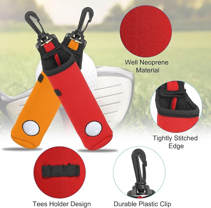 PATIKIL Golf Ball Carry Bag, Golf Tee Holders Pouch Portable Neoprene Golf Ball - Image 3