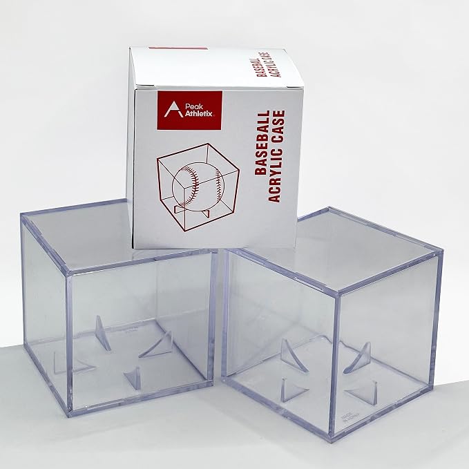 Baseball & Golf Ball Display Case Acrylic Cube Square Clear Memorabilia Display - Image 6