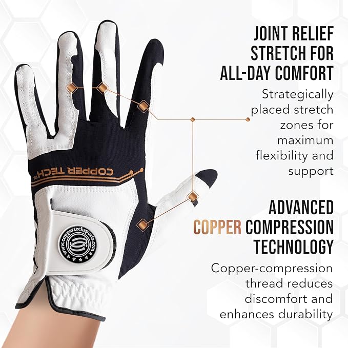 Copper Tech Ladies Golf Gloves Women Right Handed Golfer or Left Handed Golfer - Image 2