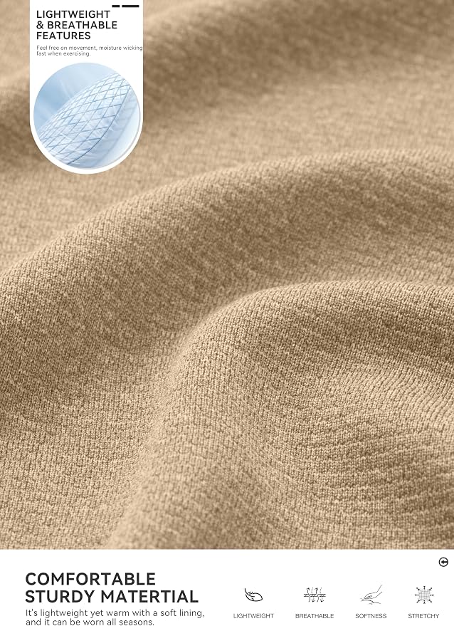 Obla Golf Quarter Zip Pullover for Men Mock Neck Sweatshirt Lightweight Sun - Image 5