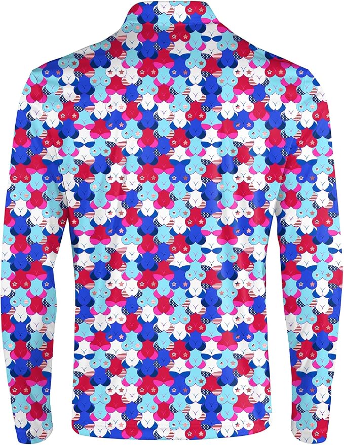 Men's Long Sleeve Golf Shirt Quick Dry 3 Button Work Fishing Outdoor Casual - Image 4