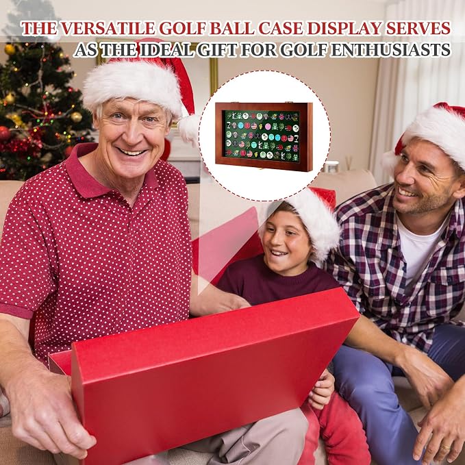 40 Golf Ball Marker Display Case Full Magnetic Backing 15.5" W x 9.5" H Wall - Image 7