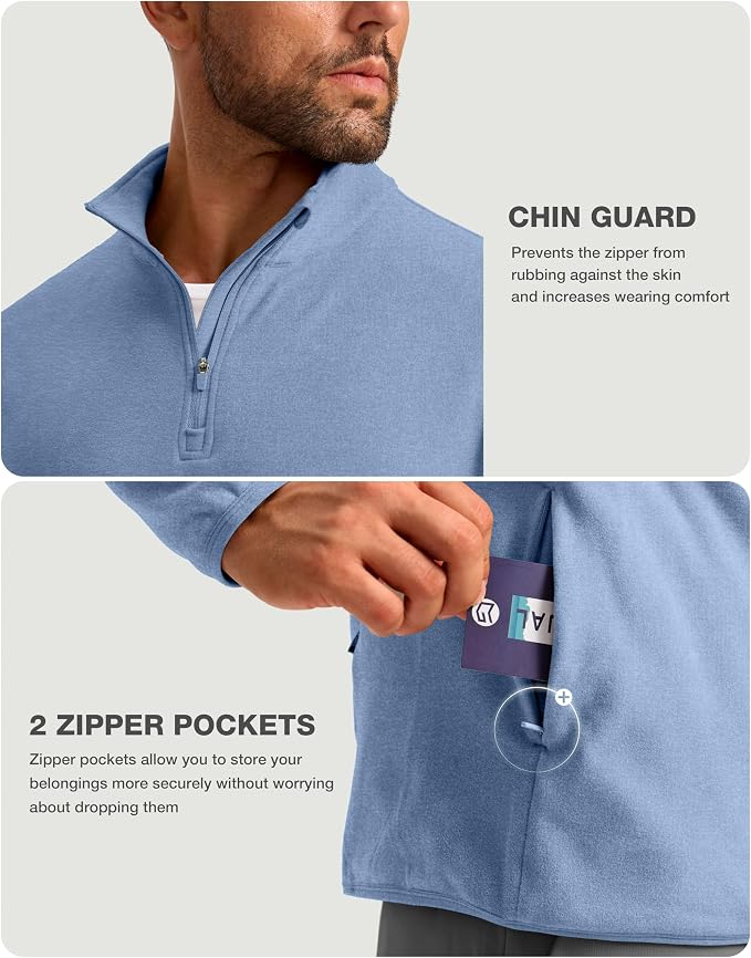 G Gradual Mens Quarter Zip Pullover Fleece - Image 3
