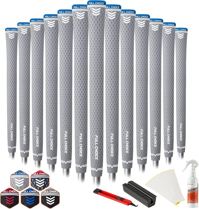 Rubber Golf Grips 13 Pack, Concise Fashion Design, Choose from 13 Grips Set or by FULLCHOICE