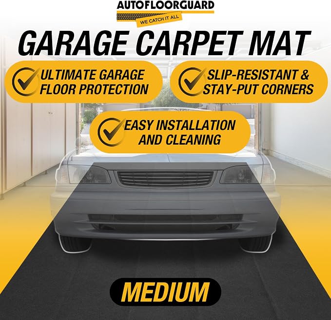 AutoFloorGuard AFG8018 17 Foot x 7.3 Foot Golf Cart Medium Size Garage Carpet - Image 7