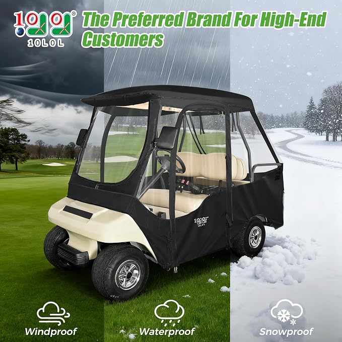 10L0L 4 Passenger Golf Cart Enclosure - Image 2