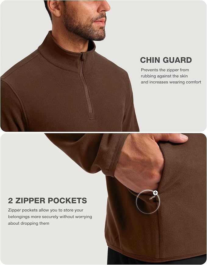 G Gradual Mens Quarter Zip Pullover Fleece - Image 3