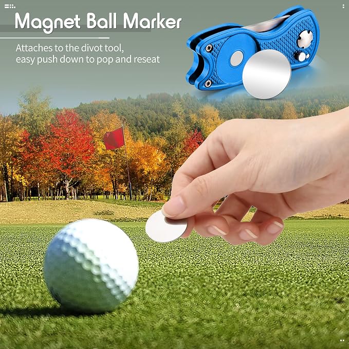 Skylety 4 Pcs Golf Divot Repair Tool Metal Foldable Golf Divot Tool - Image 5