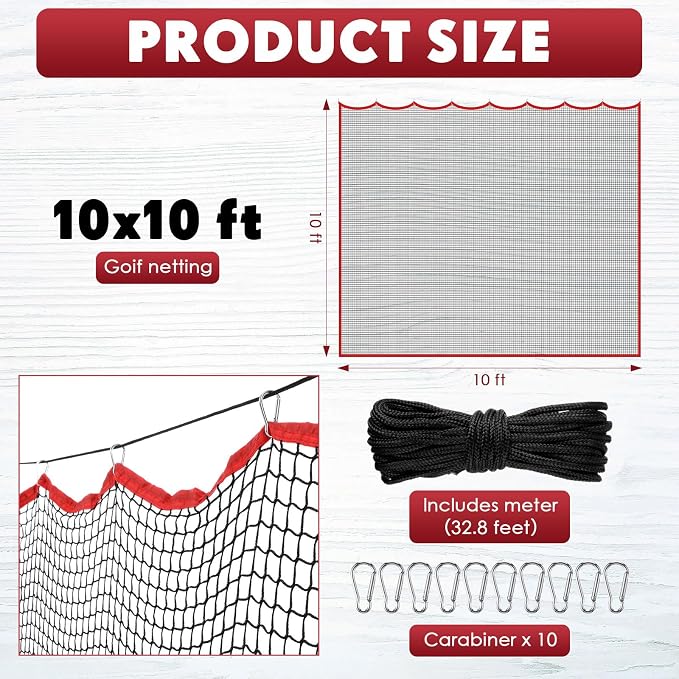 Golf Hitting Net Set 10ft Golf Practice Netting - Image 3